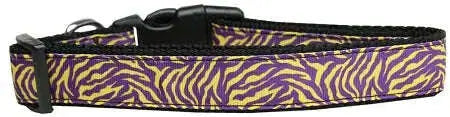Purple-And-Yellow-Tiger-Stripes-Nylon-Cat-Collar-GreatEagleInc-320018295