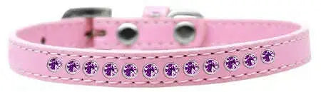 Purple-Crystal-Size-14-Light-Pink-Puppy-Collar-GreatEagleInc-333852243