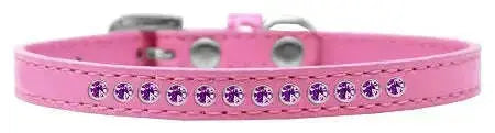 Purple-Crystal-Size-8-Bright-Pink-Puppy-Collar-GreatEagleInc-318528979