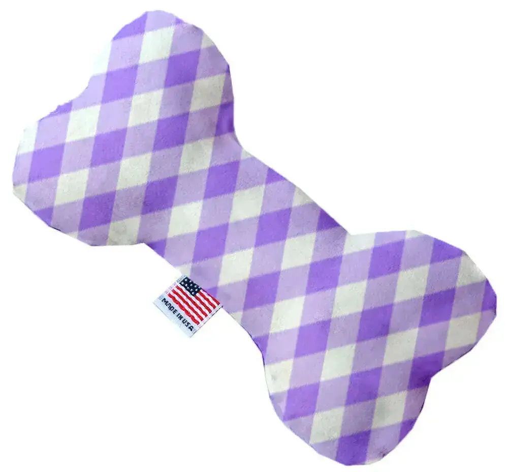 Purple-Plaid-8-Inch-Bone-Dog-Toy-GreatEagleInc-333872052