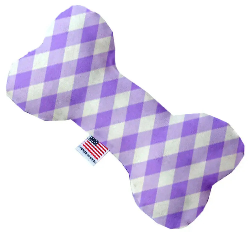 Purple-Plaid-8-Inch-Bone-Dog-Toy-GreatEagleInc-333872052