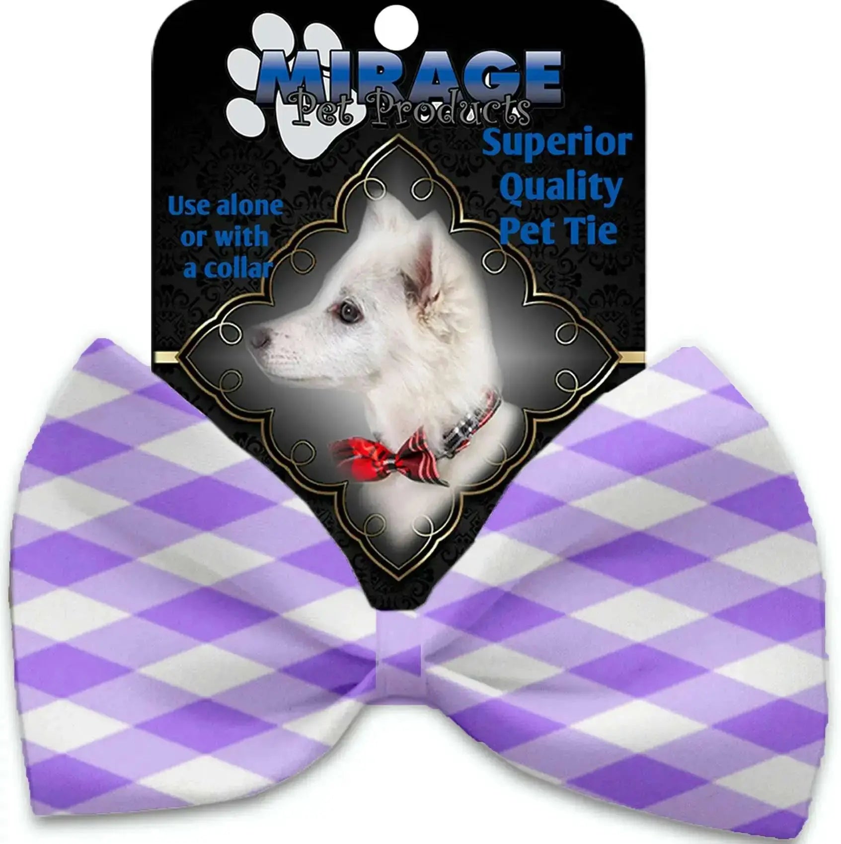 Purple-Plaid-Pet-Bow-Tie-Collar-Accessory-With-Velcro-GreatEagleInc-333871976