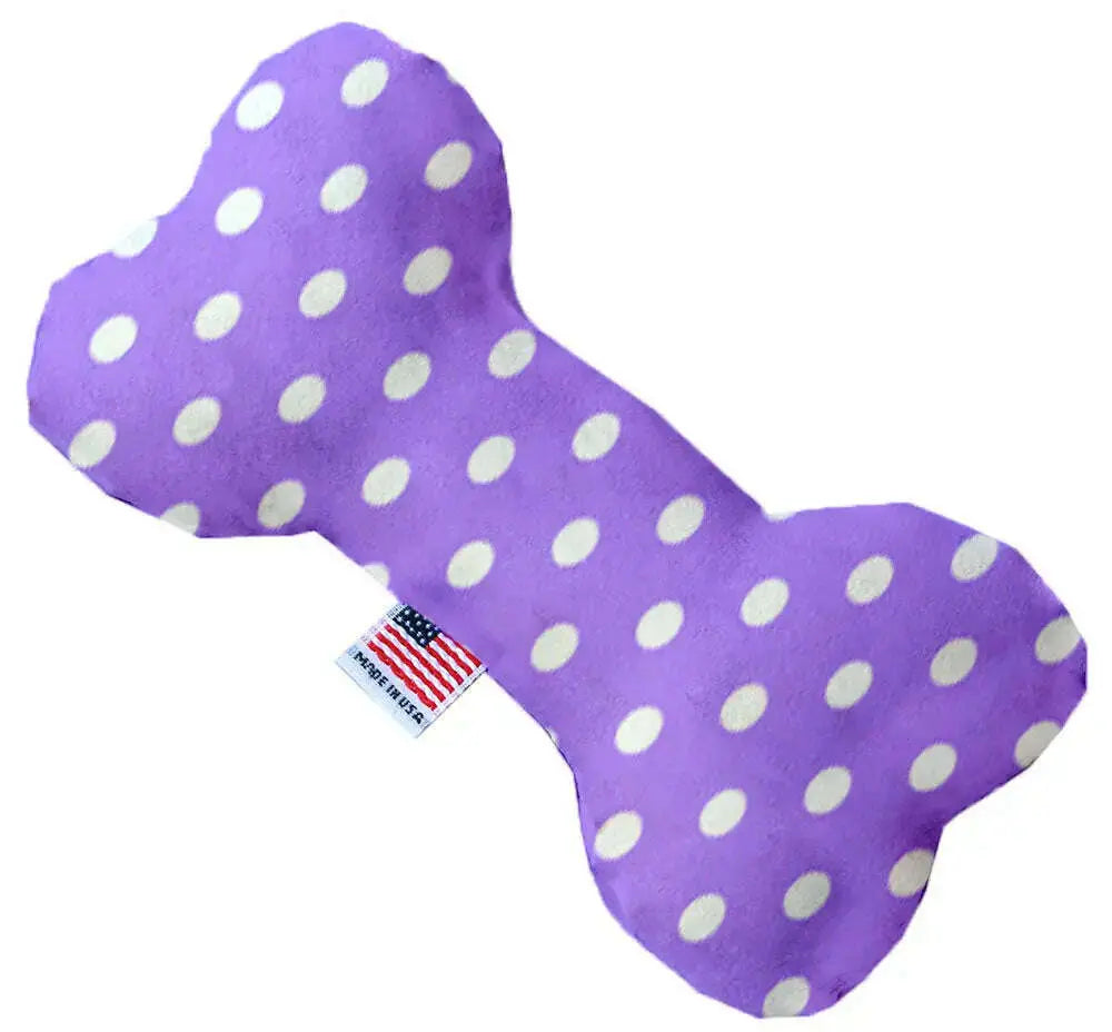 Purple-Polka-Dots-10-Inch-Bone-Dog-Toy-GreatEagleInc-319610899