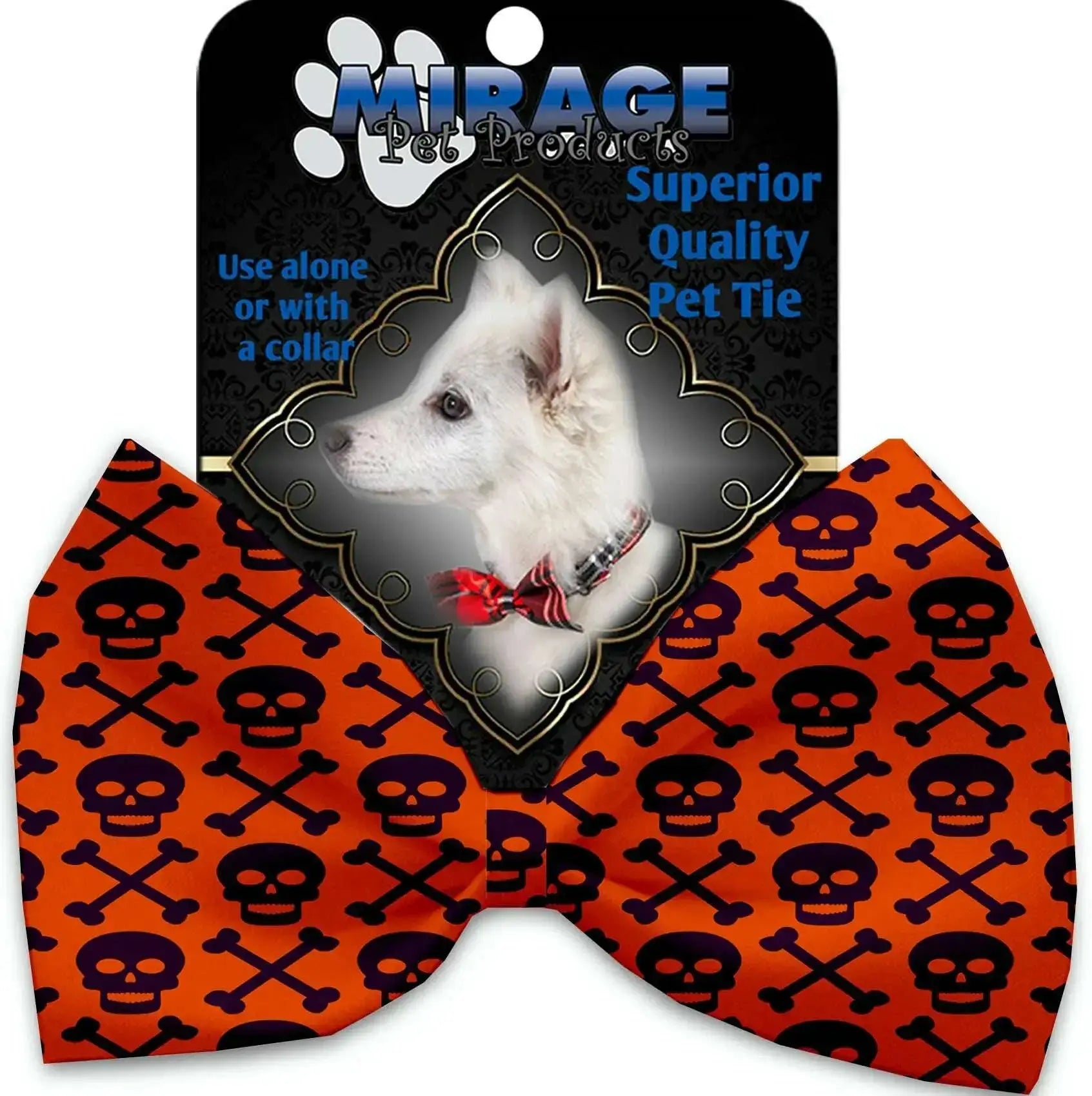 Purple-Skulls-Pet-Bow-Tie-Collar-Accessory-With-Velcro-GreatEagleInc-318777131