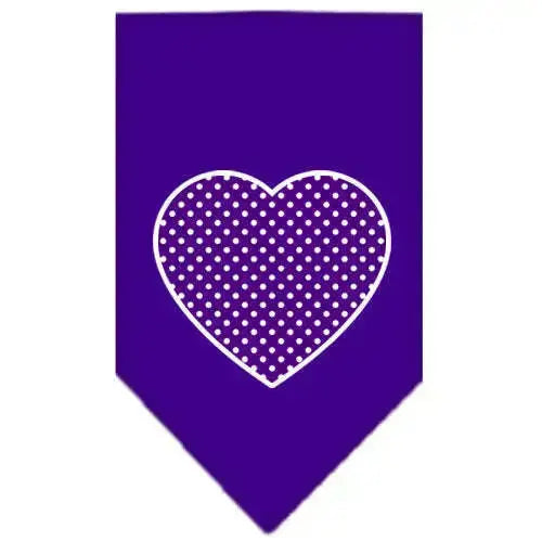 Purple-Swiss-Dot-Heart-Screen-Print-Bandana-Purple-Small-GreatEagleInc-318530975