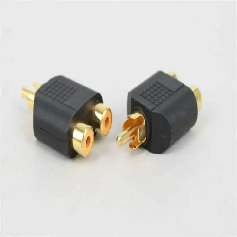 RCA-jack-Y-Splitter-AV-Audio-Video-Plug-Adapter-1-Male-to-2-Female-Converter-GreatEagleInc-334010580