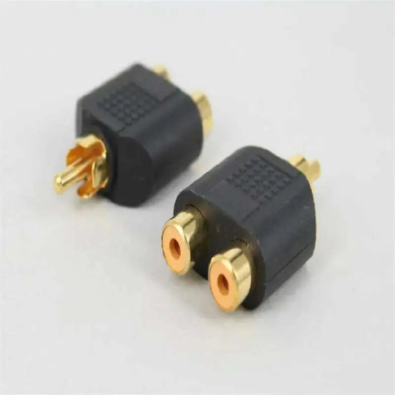 RCA-jack-Y-Splitter-AV-Audio-Video-Plug-Adapter-1-Male-to-2-Female-Converter-GreatEagleInc-334116522