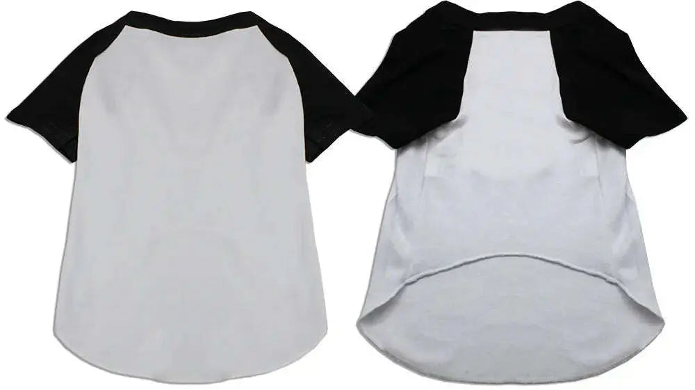 Raglan-Baseball-Pet-Shirt-White-With-Black-Size-5x-GreatEagleInc-334333878