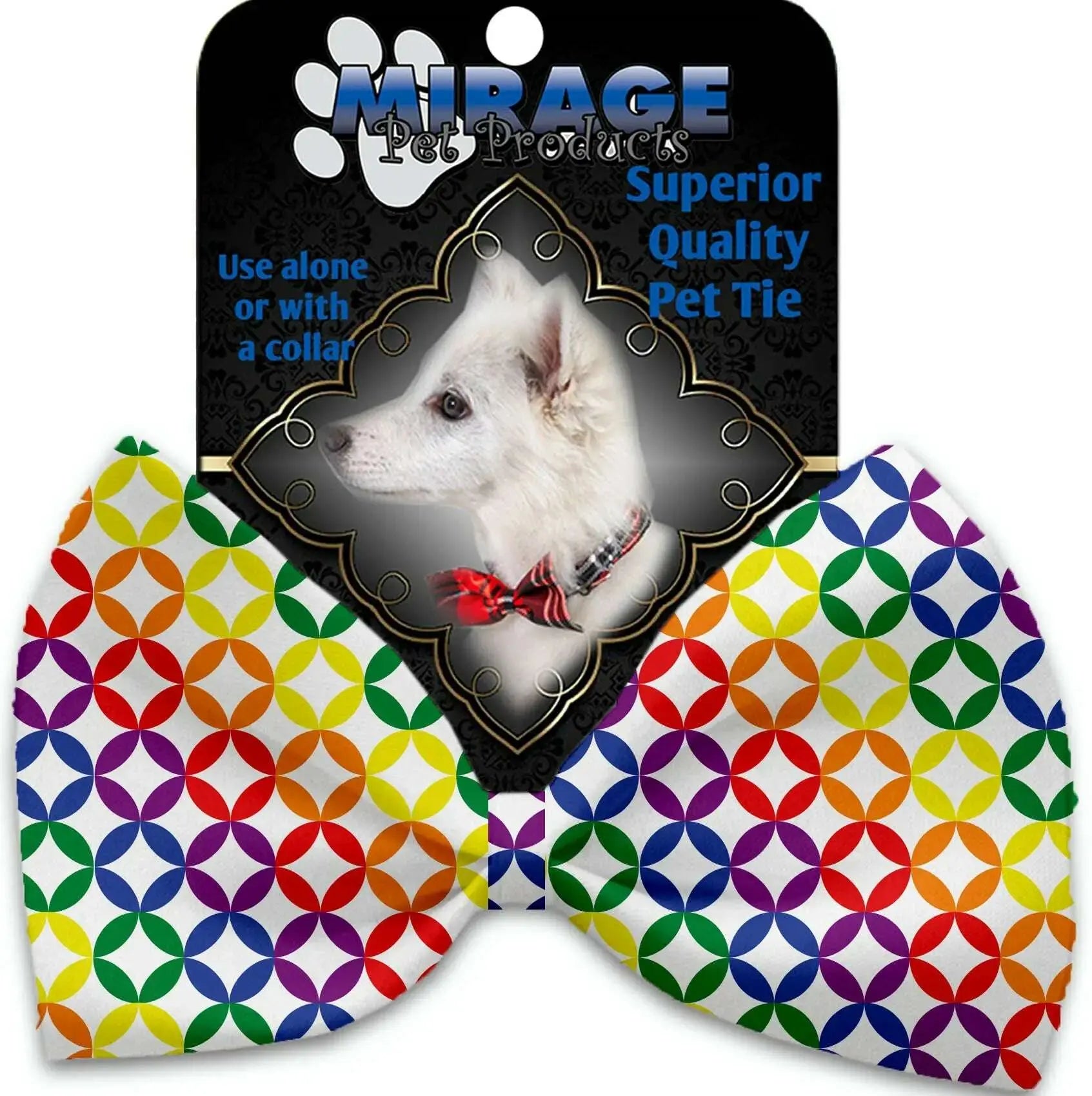 Rainbow-Bright-Diamonds-Pet-Bow-Tie-Collar-Accessory-With-Velcro-GreatEagleInc-319613180