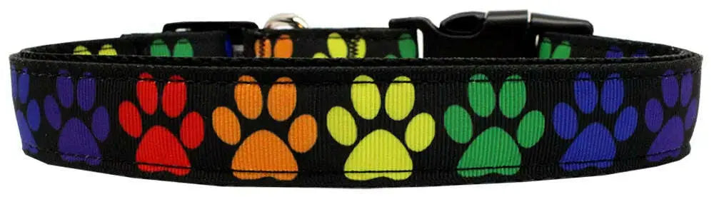 Rainbow-Paws-Nylon-Dog-Collar-Md-Narrow-GreatEagleInc-334330852