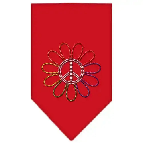 Rainbow-Peace-Flower-Rhinestone-Bandana-Red-Large-GreatEagleInc-319116622