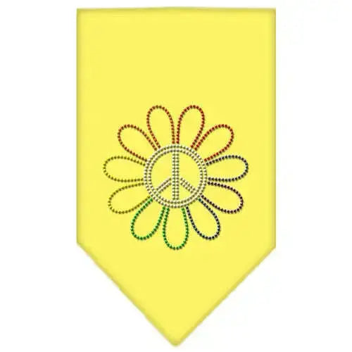Rainbow-Peace-Flower-Rhinestone-Bandana-Yellow-Large-GreatEagleInc-318594214