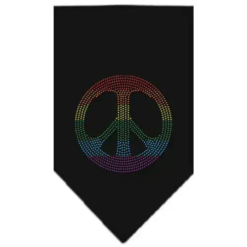 Rainbow-Peace-Sign-Rhinestone-Bandana-Black-Large-GreatEagleInc-319115540