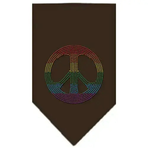 Rainbow-Peace-Sign-Rhinestone-Bandana-Cocoa-Large-GreatEagleInc-319115489