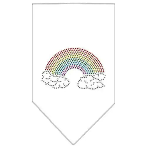 Rainbow-Rhinestone-Bandana-White-Large-GreatEagleInc-319118158