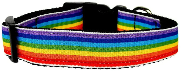 Rainbow-Striped-Nylon-Collars-Rainbow-Stripes-Large-GreatEagleInc-318780912