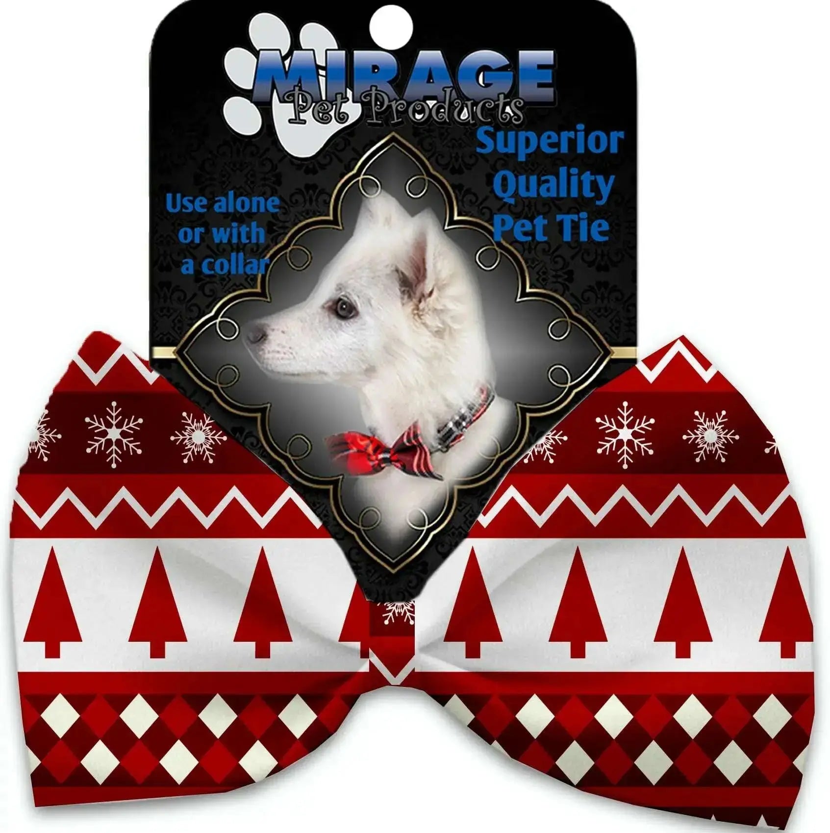 Red-Classic-Christmas-Pet-Bow-Tie-Collar-Accessory-With-Velcro-GreatEagleInc-320196564
