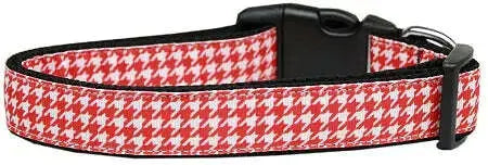 Red-Houndstooth-Nylon-Dog-Collar-Large-GreatEagleInc-320013936