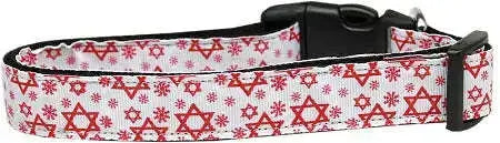 Red-Star-Of-David-Nylon-Dog-Collar-Large-GreatEagleInc-320015465