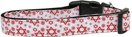 Red-Star-Of-David-Nylon-Dog-Collar-Sm-GreatEagleInc-320015156