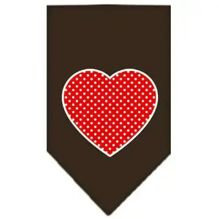 Red-Swiss-Dot-Heart-Screen-Print-Bandana-Cocoa-Large-GreatEagleInc-319215813