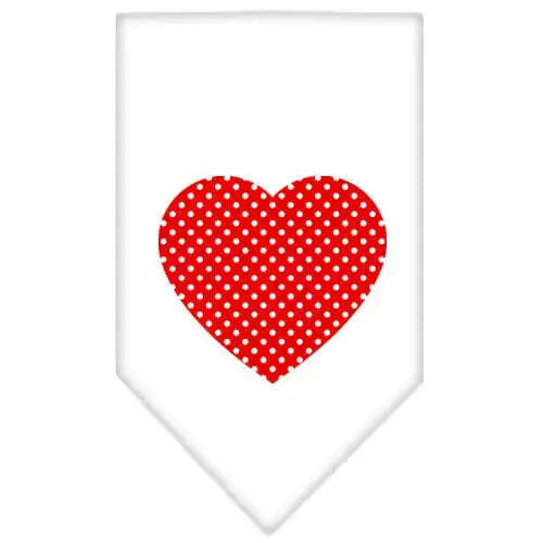 Red-Swiss-Dot-Heart-Screen-Print-Bandana-White-Large-GreatEagleInc-319215621