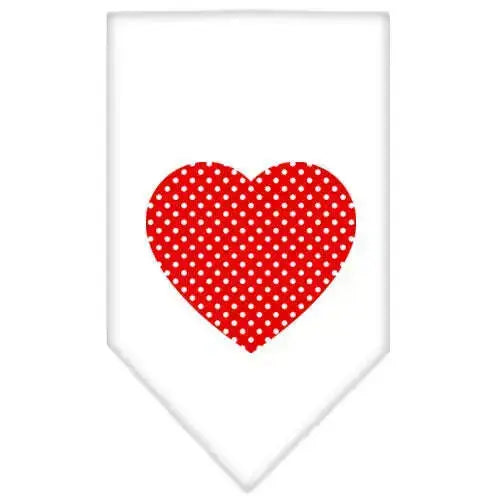 Red-Swiss-Dot-Heart-Screen-Print-Bandana-White-Small-GreatEagleInc-319215366