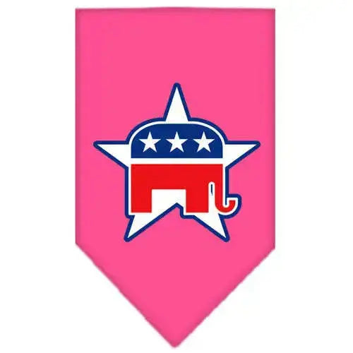 Republican-Screen-Print-Bandana-Bright-Pink-Small-GreatEagleInc-318947447