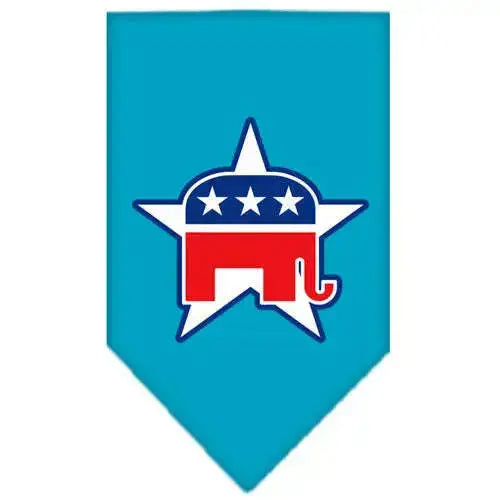 Republican-Screen-Print-Bandana-Turquoise-Large-GreatEagleInc-319085156