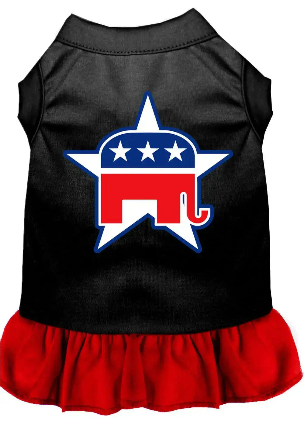 Republican-Screen-Print-Dress-Black-With-Red-Xxxl-GreatEagleInc-318747422