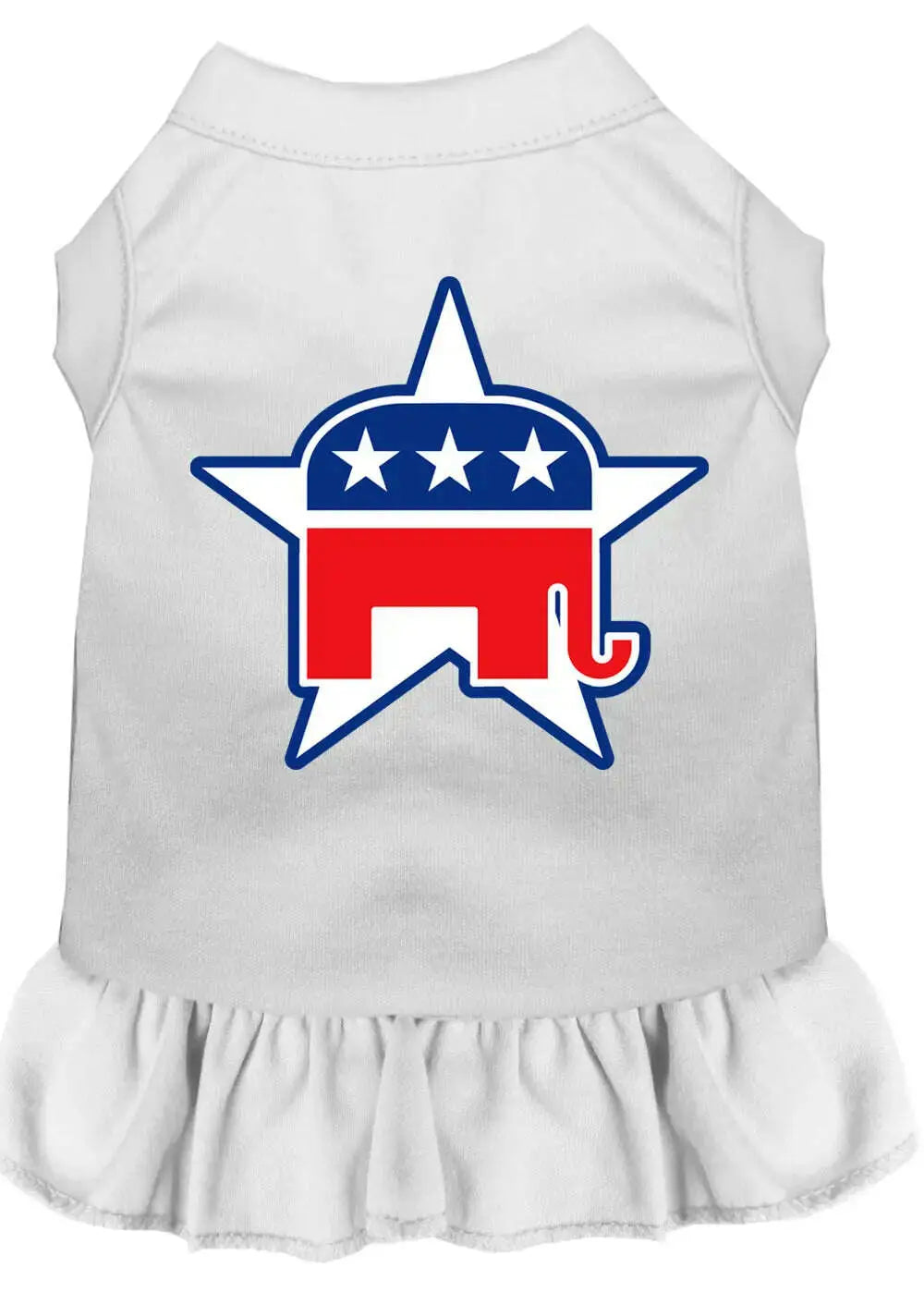 Republican-Screen-Print-Dress-White-Xxxl-GreatEagleInc-319238328