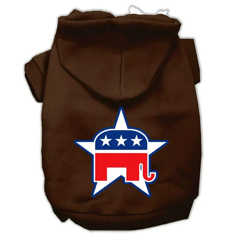 Republican-Screen-Print-Pet-Hoodies-Brown-Size-Lg-GreatEagleInc-319648352