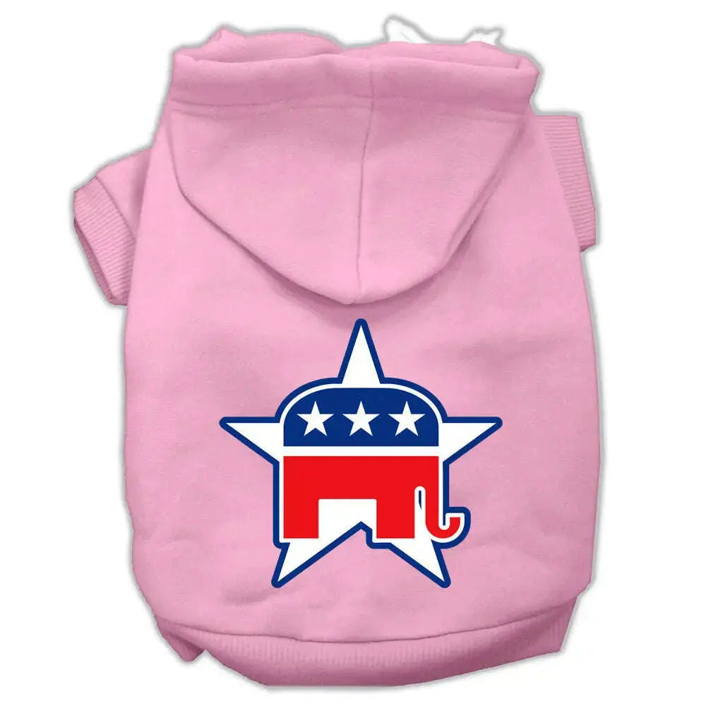 Republican-Screen-Print-Pet-Hoodies-Light-Pink-Size-Xl-GreatEagleInc-319645591