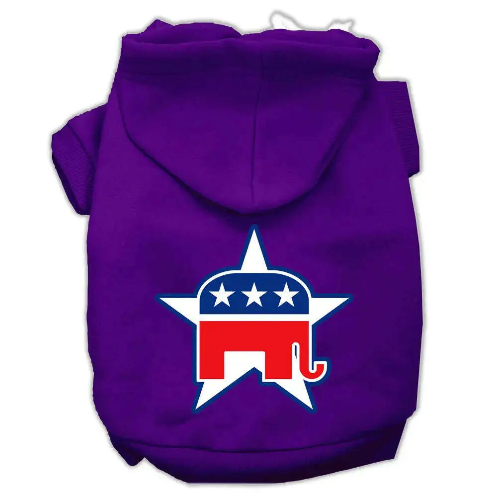 Republican-Screen-Print-Pet-Hoodies-Purple-Size-Xl-GreatEagleInc-319645419