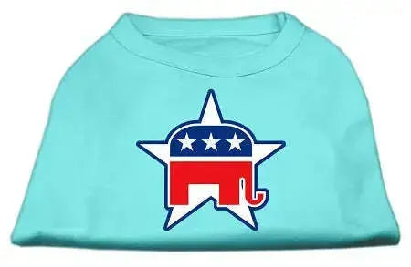 Republican-Screen-Print-Shirts-Aqua-M-GreatEagleInc-318551681
