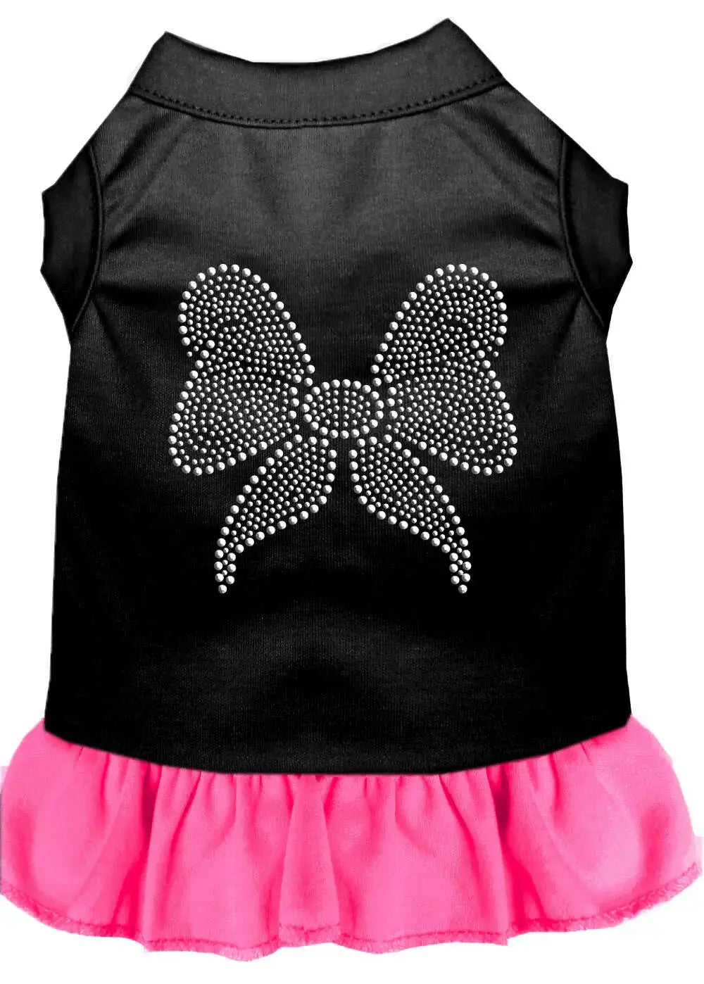 Rhinestone-Bow-Dress-Black-With-Bright-Pink-Xxxl-GreatEagleInc-333597758