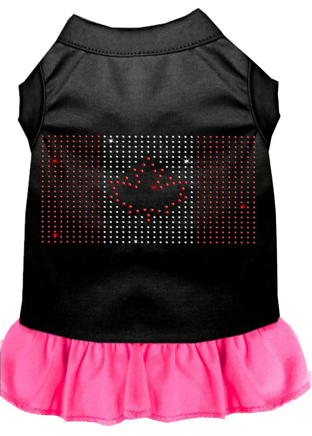 Rhinestone-Canadian-Flag-Dress-Black-With-Bright-Pink-Xs-GreatEagleInc-333588234