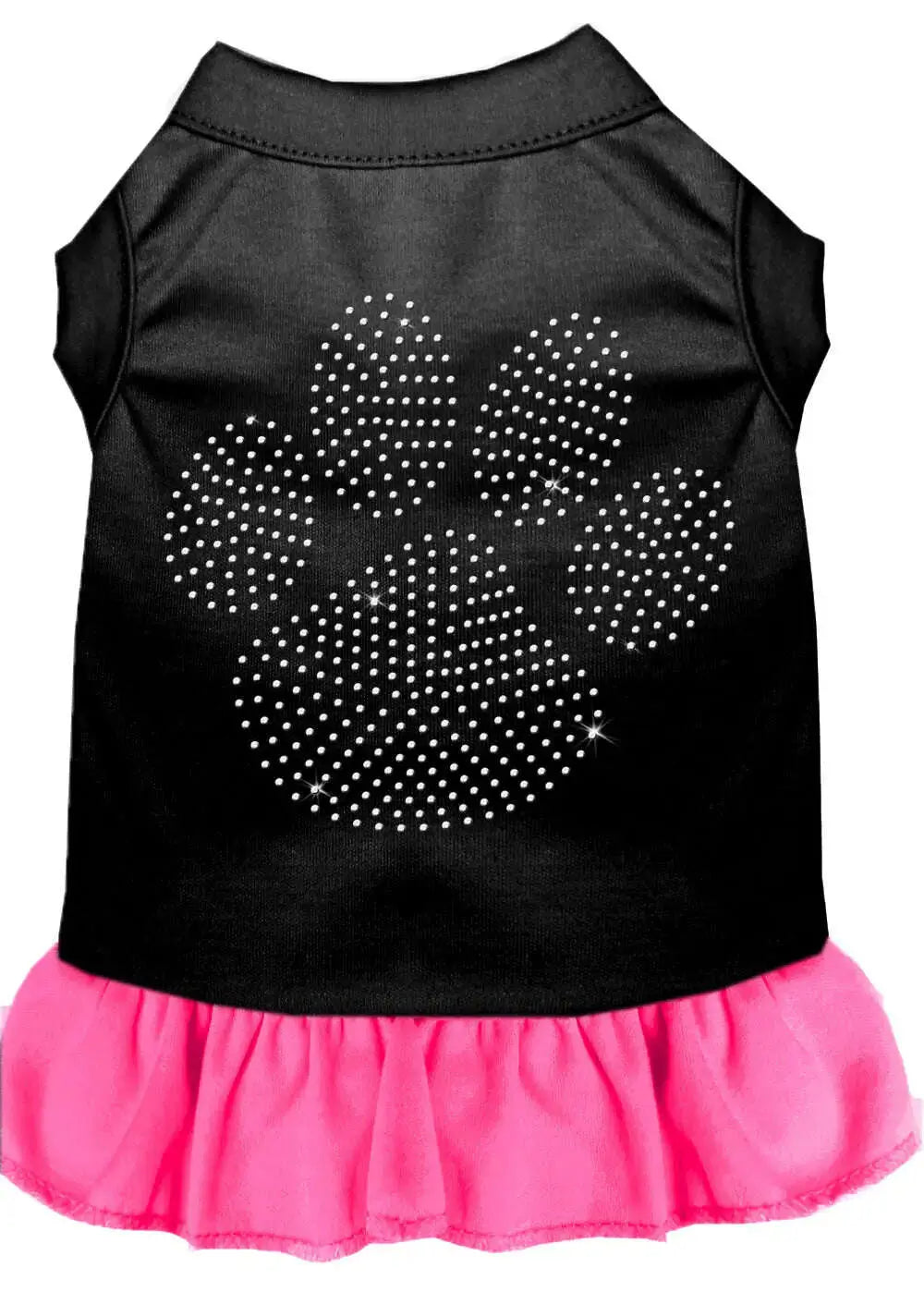 Rhinestone-Clear-Paw-Dress-Black-With-Bright-Pink-Xxxl-GreatEagleInc-333670535