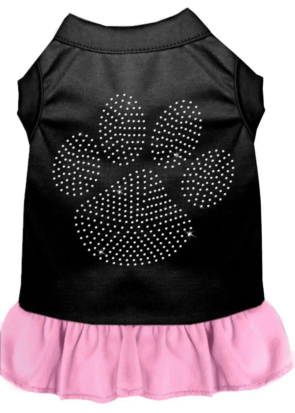 Rhinestone-Clear-Paw-Dress-Black-With-Light-Pink-Med-GreatEagleInc-318735554