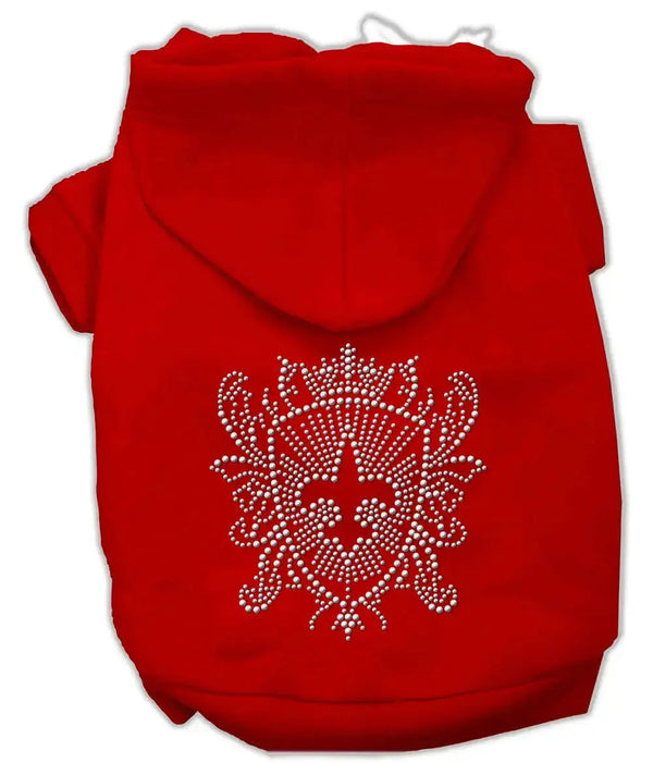 Rhinestone-Fleur-De-Lis-Shield-Hoodies-Red-L-GreatEagleInc-319477961