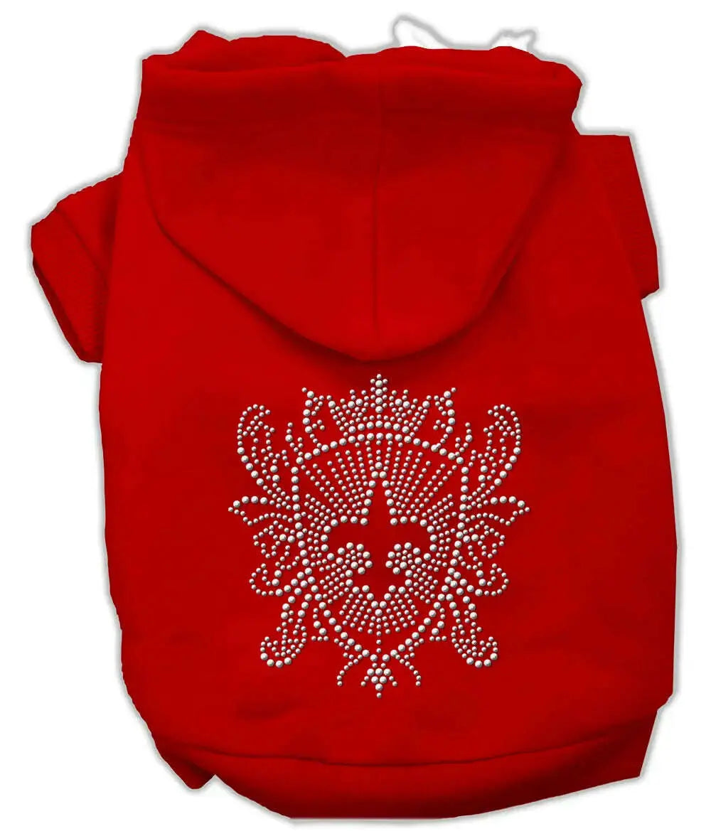 Rhinestone-Fleur-De-Lis-Shield-Hoodies-Red-M-GreatEagleInc-319477641