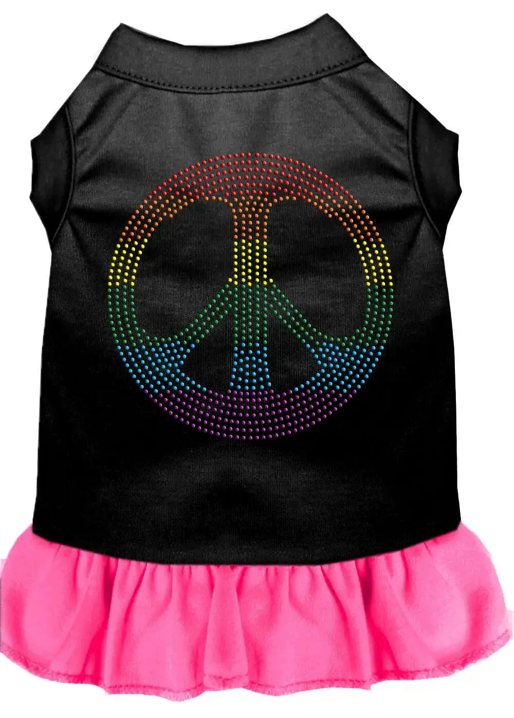 Rhinestone-Rainbow-Peace-Dress-Black-With-Bright-Pink-Xxxl-GreatEagleInc-320235953