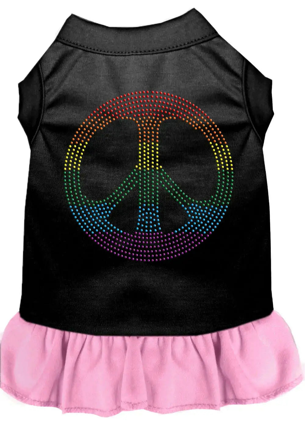 Rhinestone-Rainbow-Peace-Dress-Black-With-Light-Pink-Med-GreatEagleInc-320240659