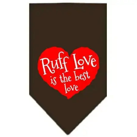 Ruff-Love-Screen-Print-Bandana-Cocoa-Large-GreatEagleInc-319359047