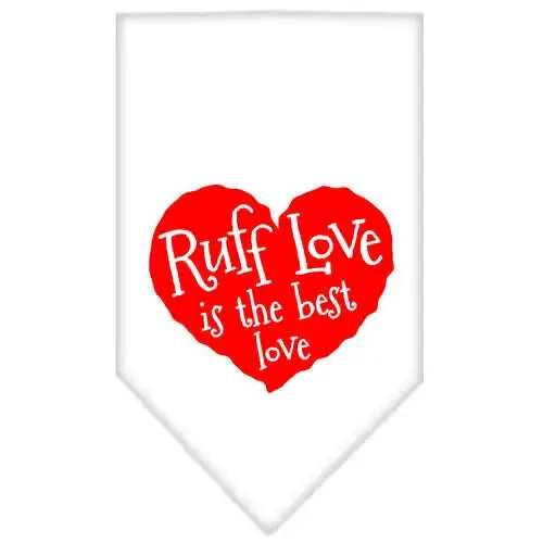 Ruff-Love-Screen-Print-Bandana-White-Small-GreatEagleInc-319358768