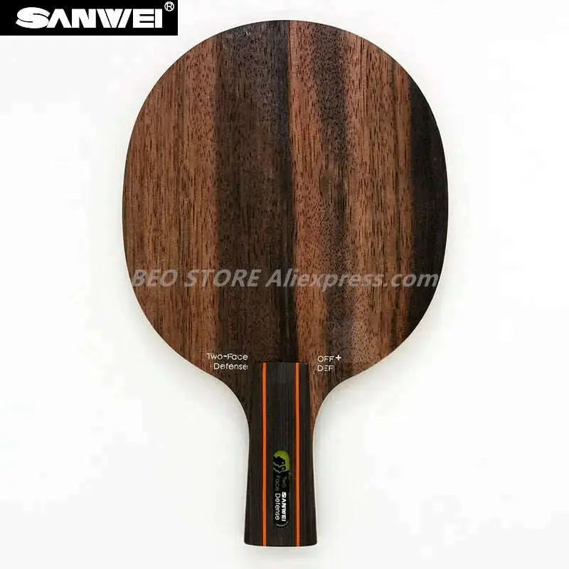 SANWEI-TWO-FACE-DEFENSE-Table-Tennis-Blade-attack_-defence-Ebony_-Hinoki-surface-ping-pong-racket-bat-paddle-FreeDropship-334708545