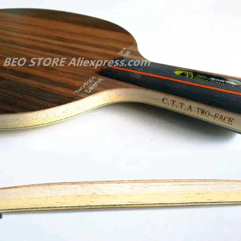 SANWEI-TWO-FACE-DEFENSE-Table-Tennis-Blade-attack_-defence-Ebony_-Hinoki-surface-ping-pong-racket-bat-paddle-FreeDropship-334708724