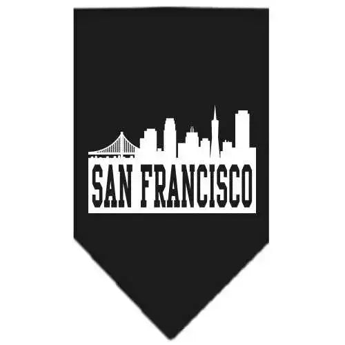 San-Francisco-Skyline-Screen-Print-Bandana-Black-Large-GreatEagleInc-319138925