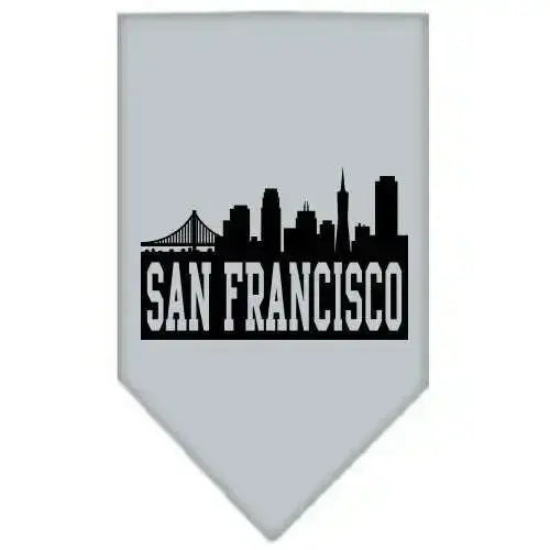 San-Francisco-Skyline-Screen-Print-Bandana-Grey-Small-GreatEagleInc-319137365