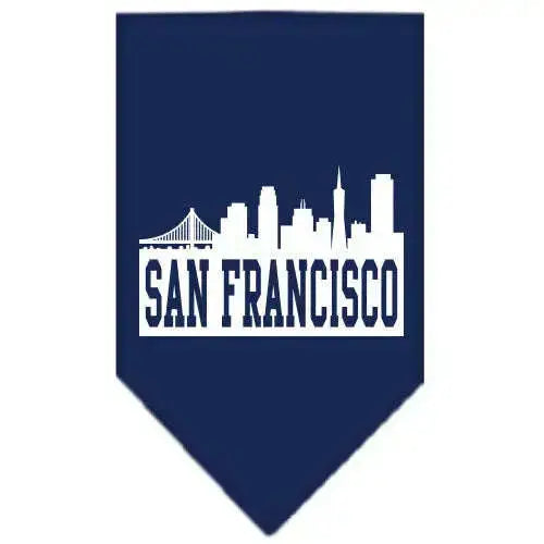 San-Francisco-Skyline-Screen-Print-Bandana-Navy-Blue-Small-GreatEagleInc-319137044